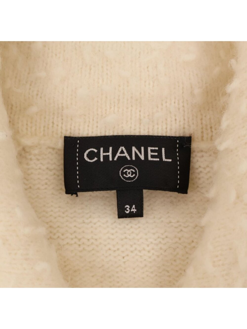 Chanel CC Logo Turnlock Alpaca Knit Jacket 34 - Picture 5 of 11